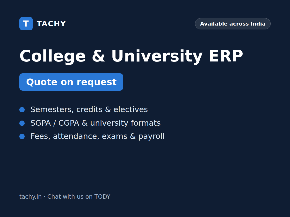 College & University ERP - semesters, SGPA / CGPA