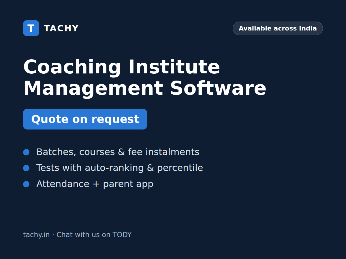 Coaching Institute Management Software