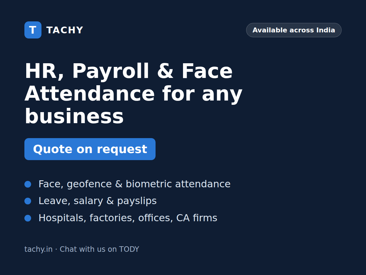 HR, Payroll & Face Attendance for any business