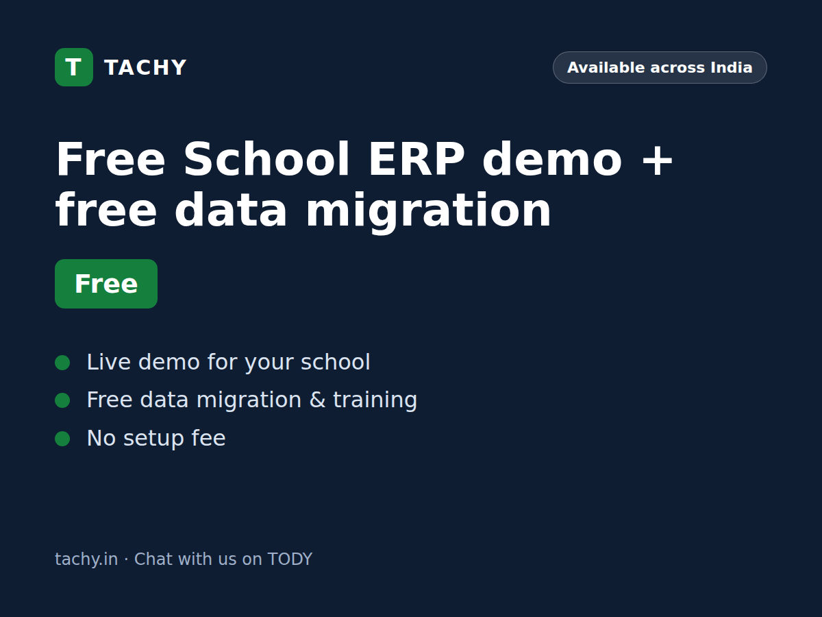 Free School ERP demo + free data migration